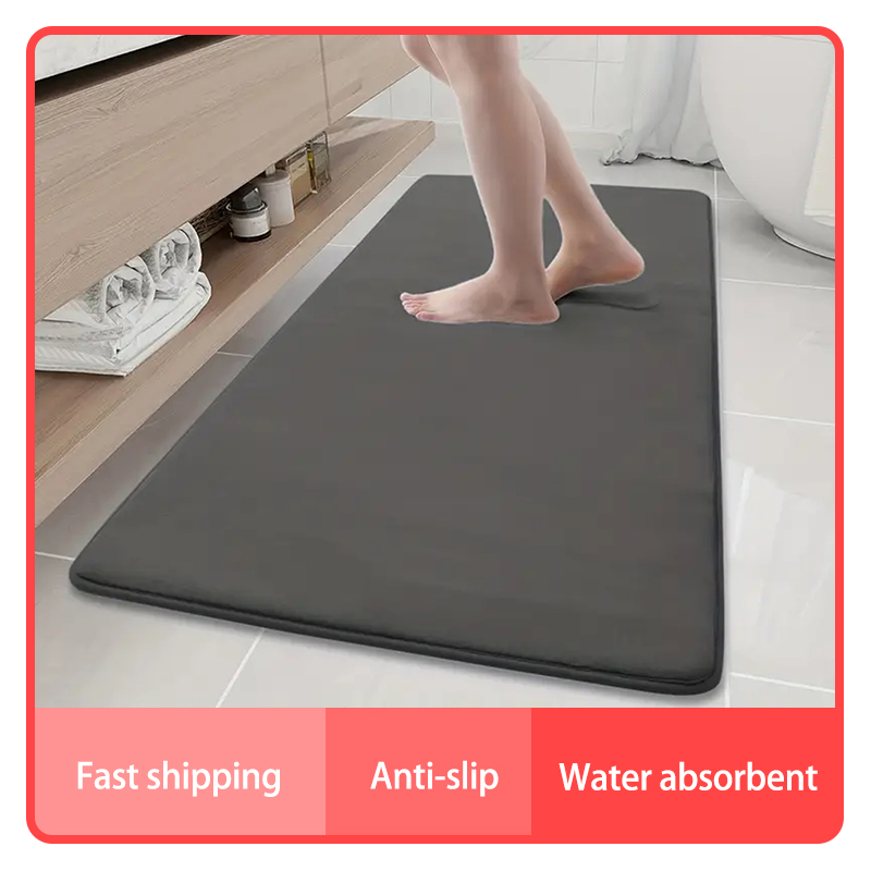 Bamboo Bath Mat - Büyük boy banyo kaymaz paspas kaymaz